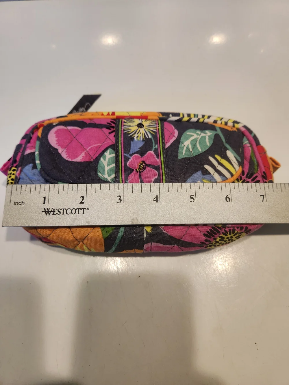 Vera Bradley Quilted Floral Cosmetic Case - Pink, Yellow & Green